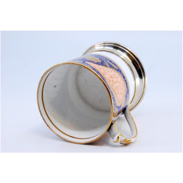 Silver Porcelain Cup with Silver Base For Sale - Image 8 of 9