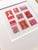 Contemporary Framed Vintage Postage Stamp Collage, Petites Couleurs: Rouge For Sale - Image 3 of 9
