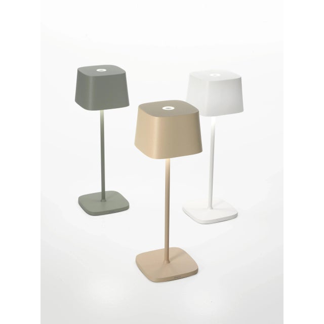 Contemporary Zafferano Ofelia Indoor/Outdoor Cordless Table Lamp, Sage For Sale - Image 3 of 4