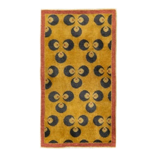 Galerie Shabab Collection Mid-20th Century Turkish Anatolian Deco Throw Rug For Sale