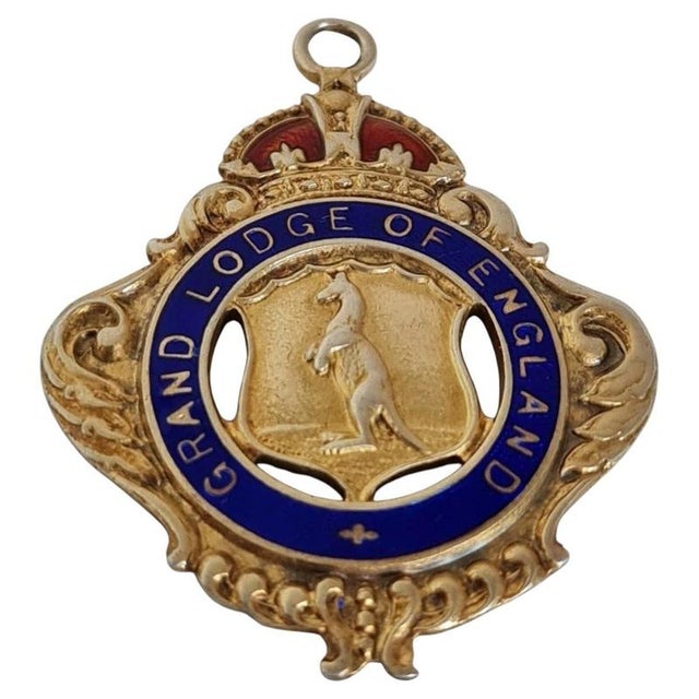 Metal Sterling Silver-Gilt Masonic Buffalo Presentation Medallion, Chester, 1933 For Sale - Image 7 of 7