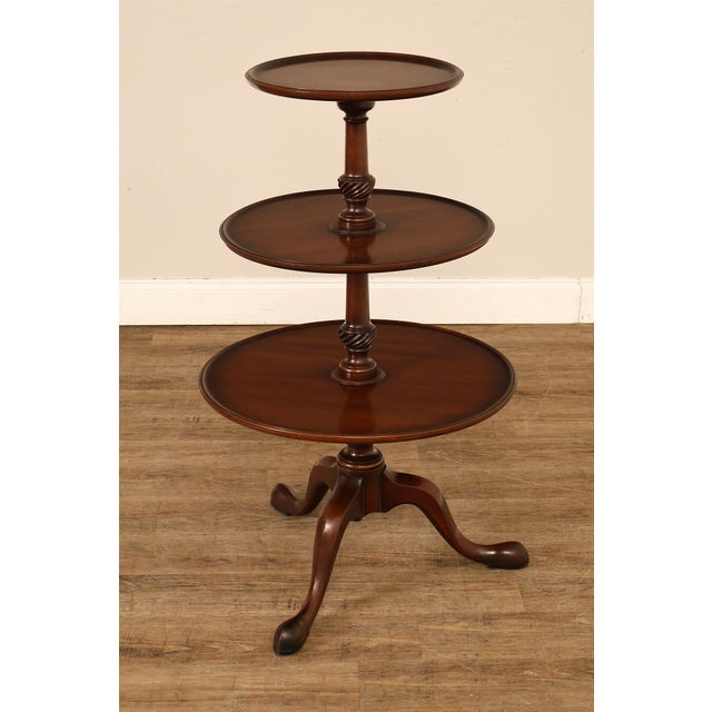 High Quality American Made Three-Tier Dumbwaiter Table By Kittinger For The Colonial Williamsburg Collection. Executed In...