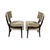 Set of Four Modern Mahogany Framed Slipper Chairs With Striped Upholstery For Sale - Image 4 of 6