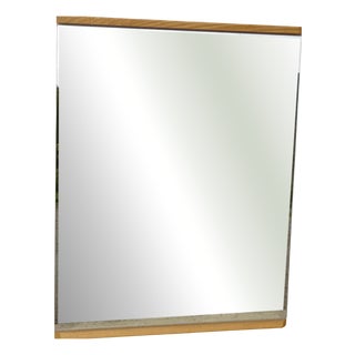 Scandinavian Mirror in Light Oak, 1970s For Sale