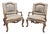 Vintage Georgian Revival Style Carved Wood Armchairs by Plunkett Furniture - Pair For Sale