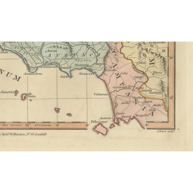 Antique Map of Central Italy and Early Roman Empire by Wilkinson, 1801 For Sale - Image 9 of 12