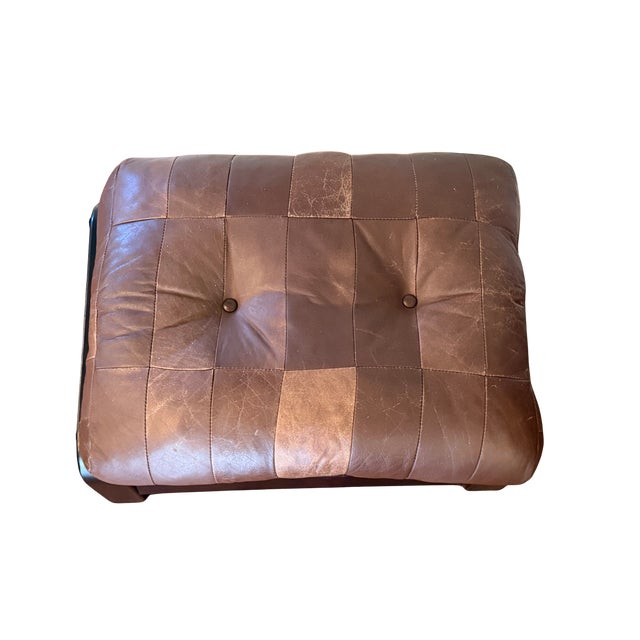 Vintage Norwegian Leather Ottoman | Scandinavian Mid-Century Modern Bentwood & Sling Footstool | Ingmar Relling Style For Sale - Image 16 of 16