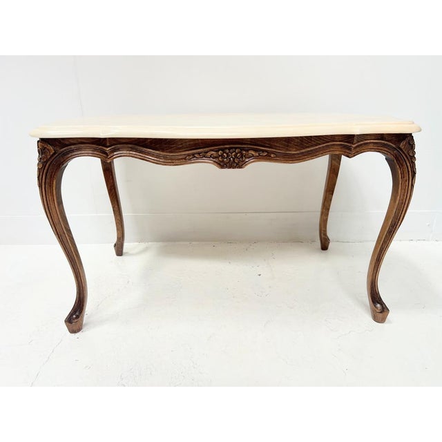 Louis XV Style Coffee Table in Patinated Beechwood For Sale - Image 9 of 9