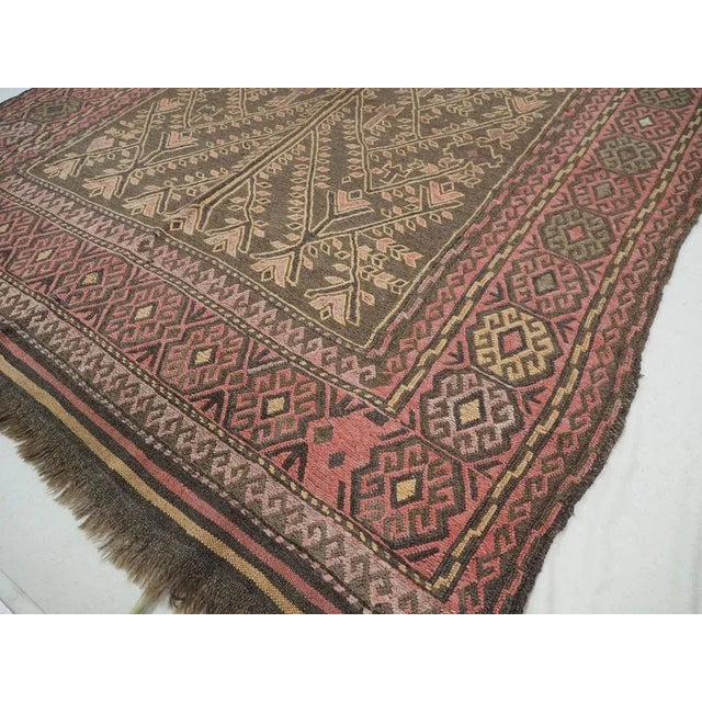 Vintage Afghanistan Kilim Rug, 1940s For Sale - Image 3 of 13