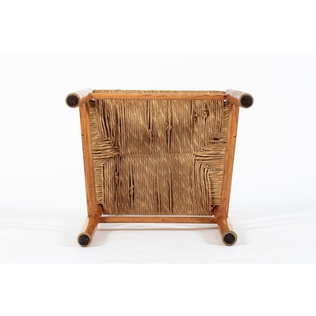 Mid Century Dutch Oak Wood and Rush Chairs by Johan Van Heuvel For Sale - Image 14 of 14