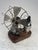 Vintage Ornament with Antique Fan and Wood Base, 1920s For Sale - Image 10 of 10