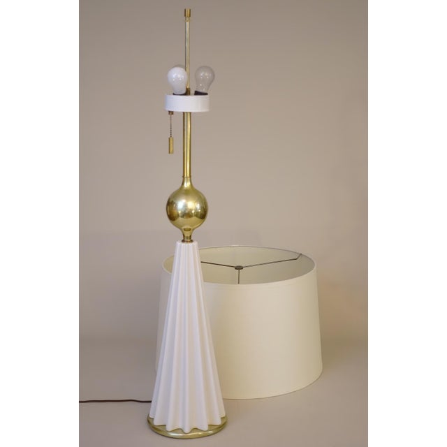 XL Lightolier Atomic Modern Space Age Gerald Thurston "Sputnik" Porcelain Table Lamp 1960 Architectural Pottery For Sale In Los Angeles - Image 6 of 7