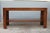 A lovely mid century walnut console table with square glass insert set on top. Made in the 1960s