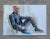 1980s Original Watercolor of Reclining Man in Leather For Sale In Philadelphia - Image 6 of 6