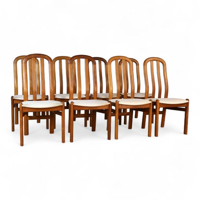Wood Attributed to Skovby Vintage Danish Modern Set of 8 Teak Dining Chairs C. 1970s For Sale - Image 7 of 8