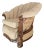 Mid-Century 1900 Deconstucted Style Barrel Lounge Chair For Sale