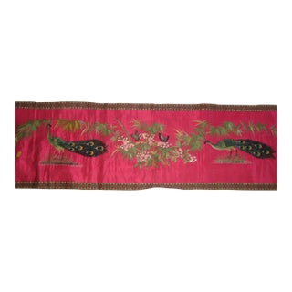 Chinese Silk Embroidery Peacock, Bords and Butterflies For Sale
