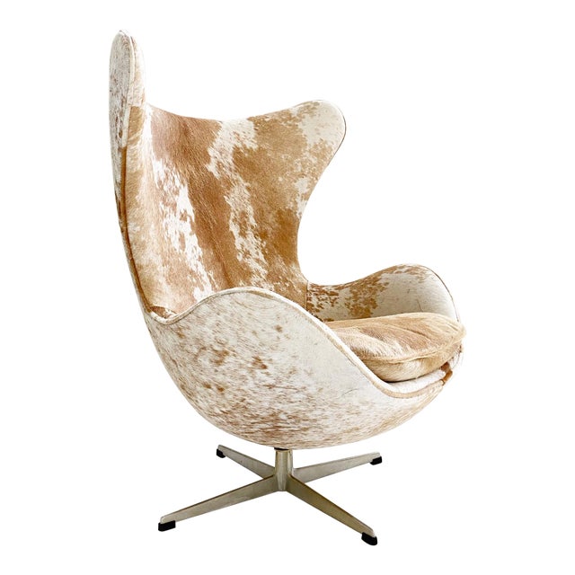 Egg Chair In Brazilian Cowhide Chairish