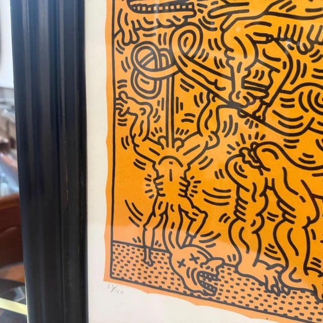 21st Century Keith Haring Pop Art Framed 63/150 Untitled Lithography For Sale - Image 14 of 14