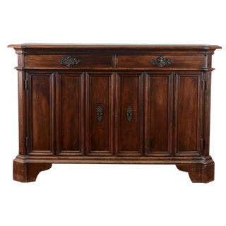 Italian Two-Door Sideboard in Walnut For Sale