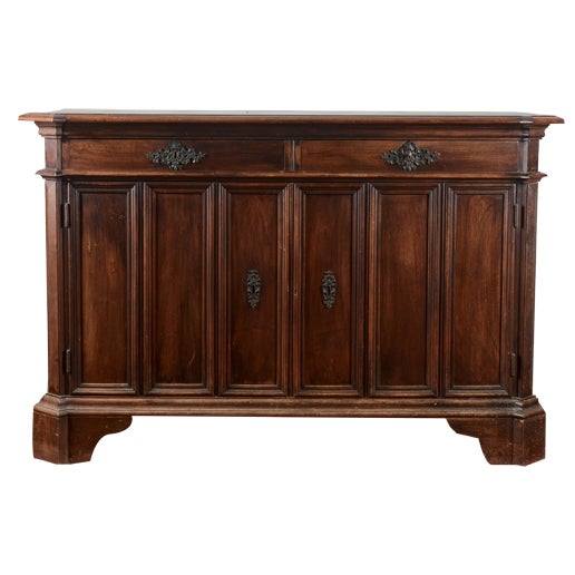 Italian Two-Door Sideboard in Walnut For Sale