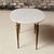 1950s French Marble Top With Brass Legs Coffee Table For Sale - Image 4 of 6