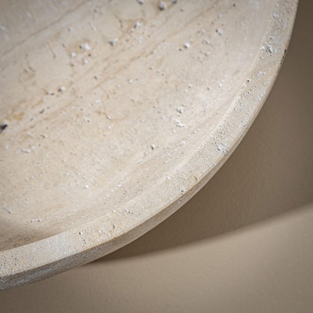 Modern Decorative Travertine Bowl, 21st Century For Sale - Image 3 of 6