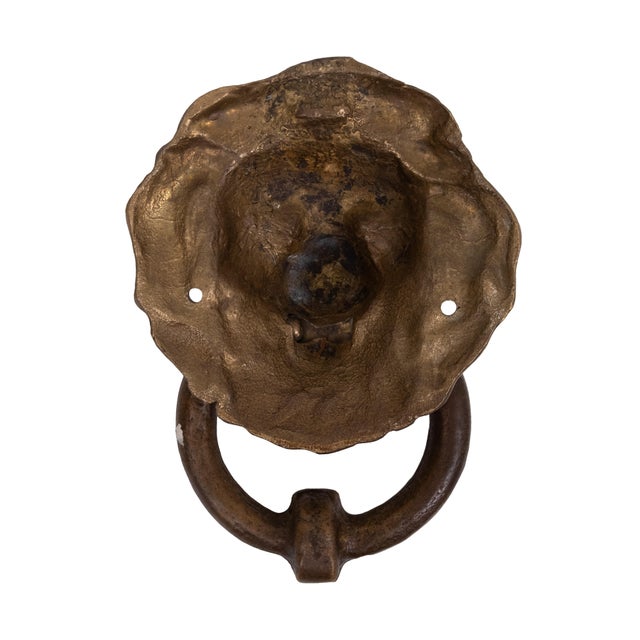 Antique Bronze Lions head Door knocker Holland 1880s