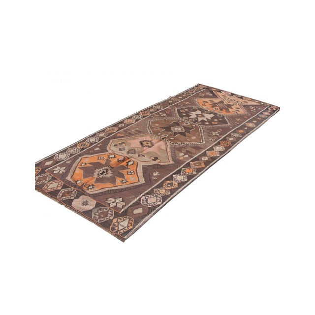 Mid-Century Modern Vintage Turkish Kars Kilim Rug - 5`1" X 12`10" For Sale - Image 3 of 6