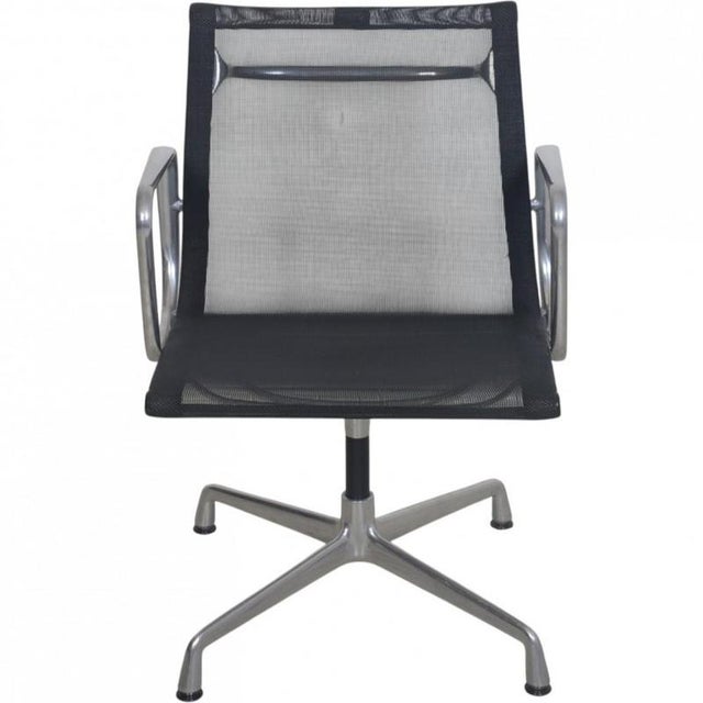 Vintage EA108 Chair in Black Mesh by Charles Eames For Sale - Image 15 of 15