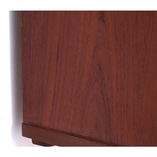 Vintage Teak Highboard or High Sideboard with 4 Sliding Doors, 1960s For Sale - Image 17 of 18