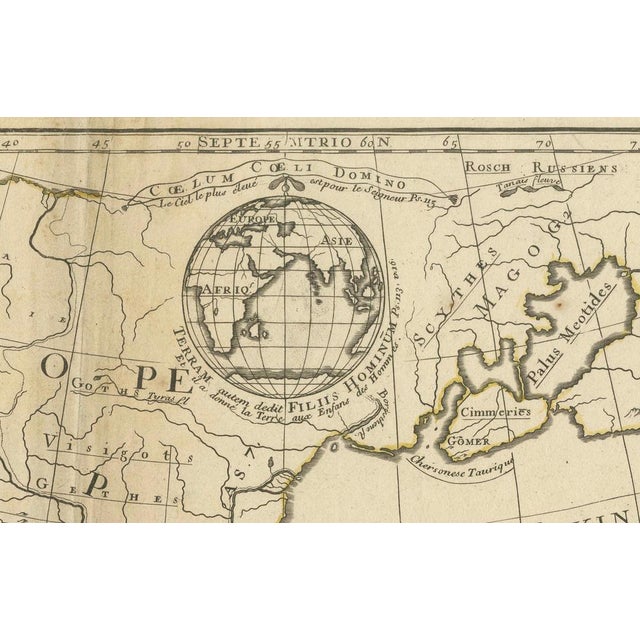 "1716 Moullart-Sanson Map of the Holy Land and Sacred Geography of the Old Testament" This engraved map, created by Pierre...