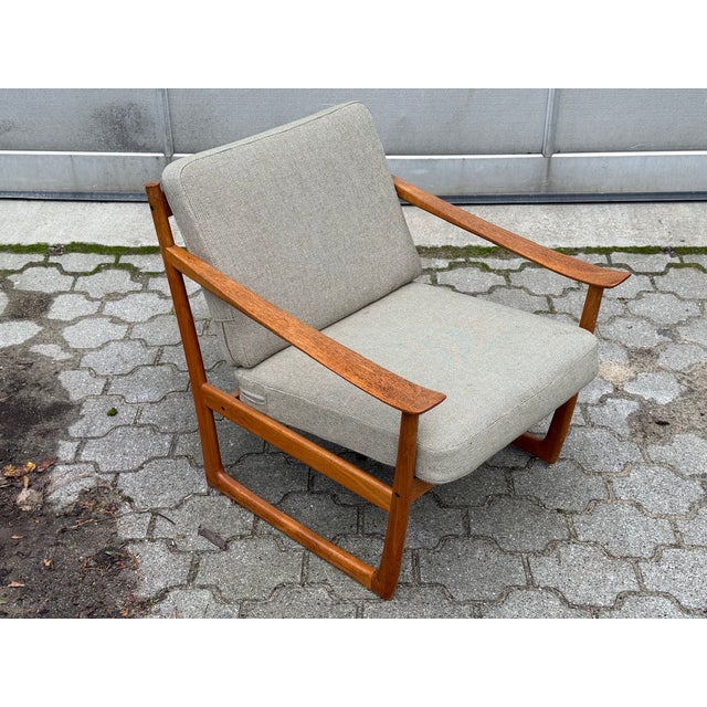 Mid-Century Modern Danish Model FD 130 Lounge Chair in Teak by Peter Hvidt & Orla Mølgaard for France & Son, 1960s, in...