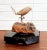 14k Gold Mounted Agate Bird on Crystal Rock Sculpture For Sale - Image 4 of 12