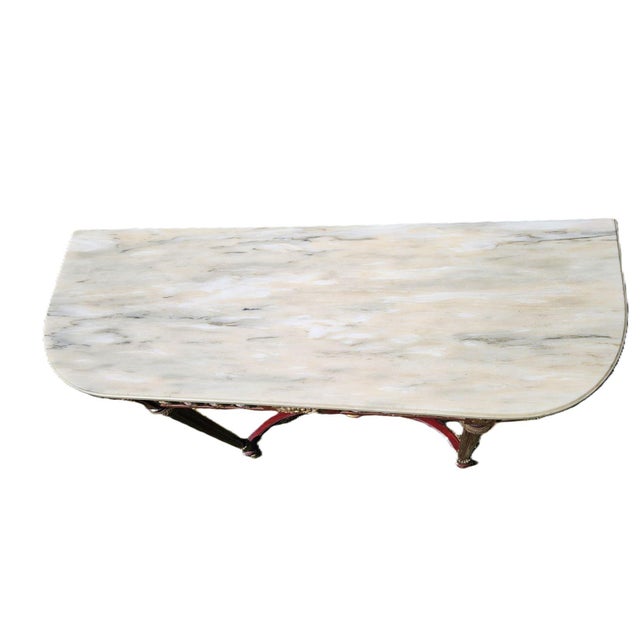 Louis XVI Style Half-Moon Console Table For Sale - Image 10 of 12