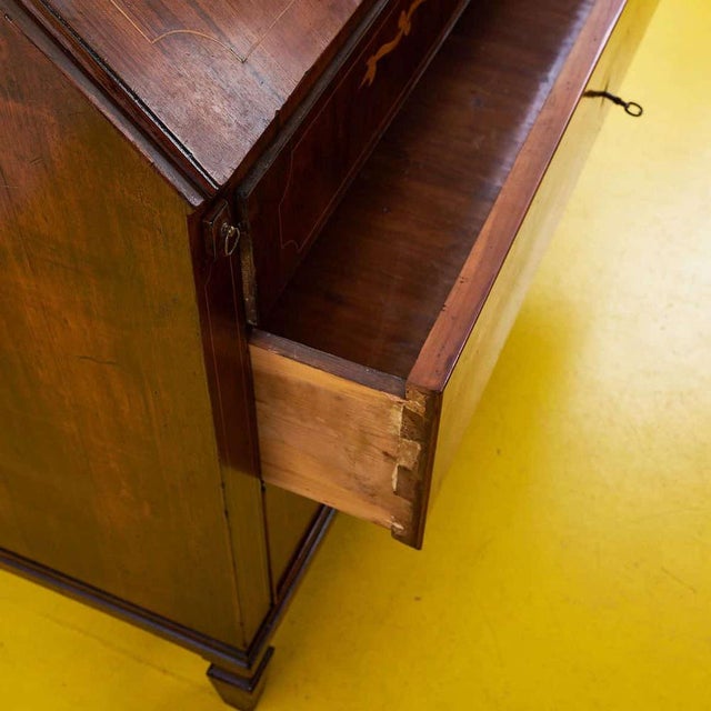 Antique Folding Chest of Drawers with Inlaid Decorations For Sale - Image 10 of 18