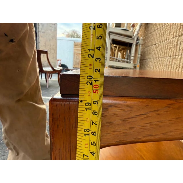 Mid Century Rhythm Lane Two Tier Walnut Side -End Tables. For Sale - Image 9 of 11