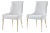Light Hollywood Regency Style Upholstered Dining Chairs- Set of 2 For Sale