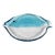 Vintage Modern Fish Plate Textured Blue Art Glass Serving Dish For Sale