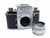 Silver Rare Mid Century Jhagee Dresden Exa 35mm SLR Camera With E. Ludwig Meritar Lens For Sale - Image 8 of 11