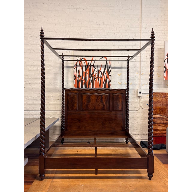 Design Plus Gallery presents the California King Size Barley Twist Poster Bed Frame by Kerry Joyce for Dessin Fournir. The...