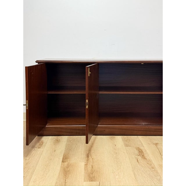 Aurora Mahogany Credenza Sideboard Locking Belgium Mid Century Transitional For Sale - Image 14 of 18