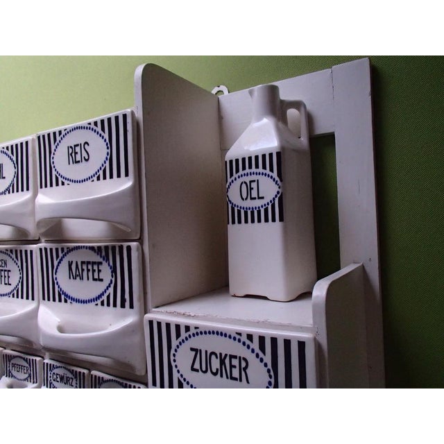 Wood Art Deco Bauhaus Wall Spice Rack Set, Set of 17 For Sale - Image 7 of 15