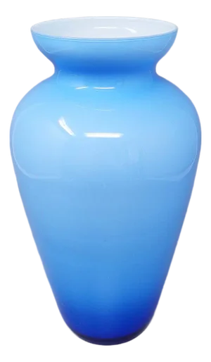 Blue Murano Glass Jackated Vase, Italy, 1960s