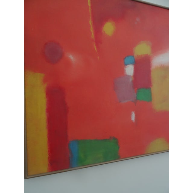 1960s MCM Abstract Painting by Rh Johnson For Sale - Image 5 of 6