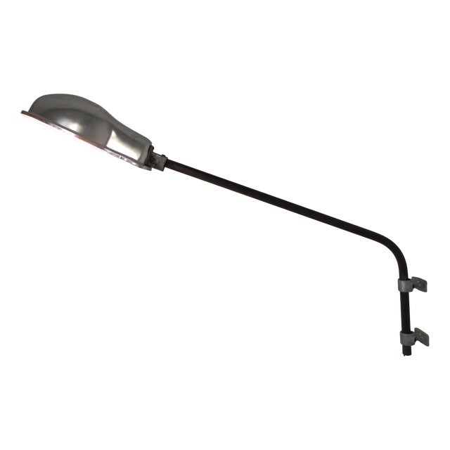 Industrial Street Lamp with Aluminum Shade, 1950s For Sale
