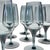 Mid-20th Century Crystal Wine Glasses in Smokey Sapphire - Set of 8 For Sale - Image 4 of 5