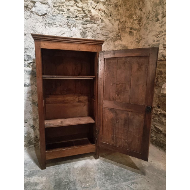 Wood Antique French Cherrywood Bonnetière Linen Cabinet For Sale - Image 7 of 18