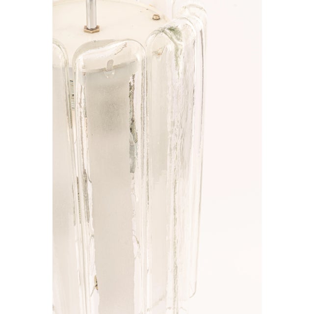 Metal Cylindrical Pendant Fixture with Crystal Glass from Doria, Germany, 1970s For Sale - Image 7 of 11
