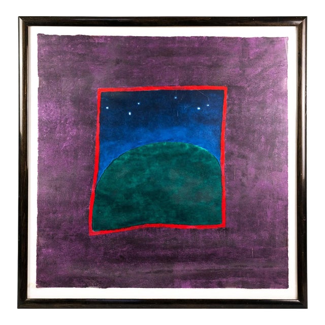 Original Signed Carol Summers 'In Memory of Bob Kutak' Woodcut Print For Sale